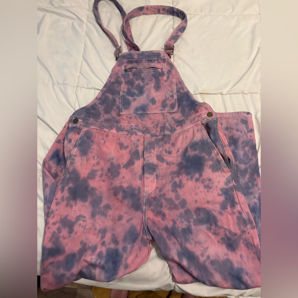 ROLLA'S Pink and Blue Tie-Dye Jumpsuit